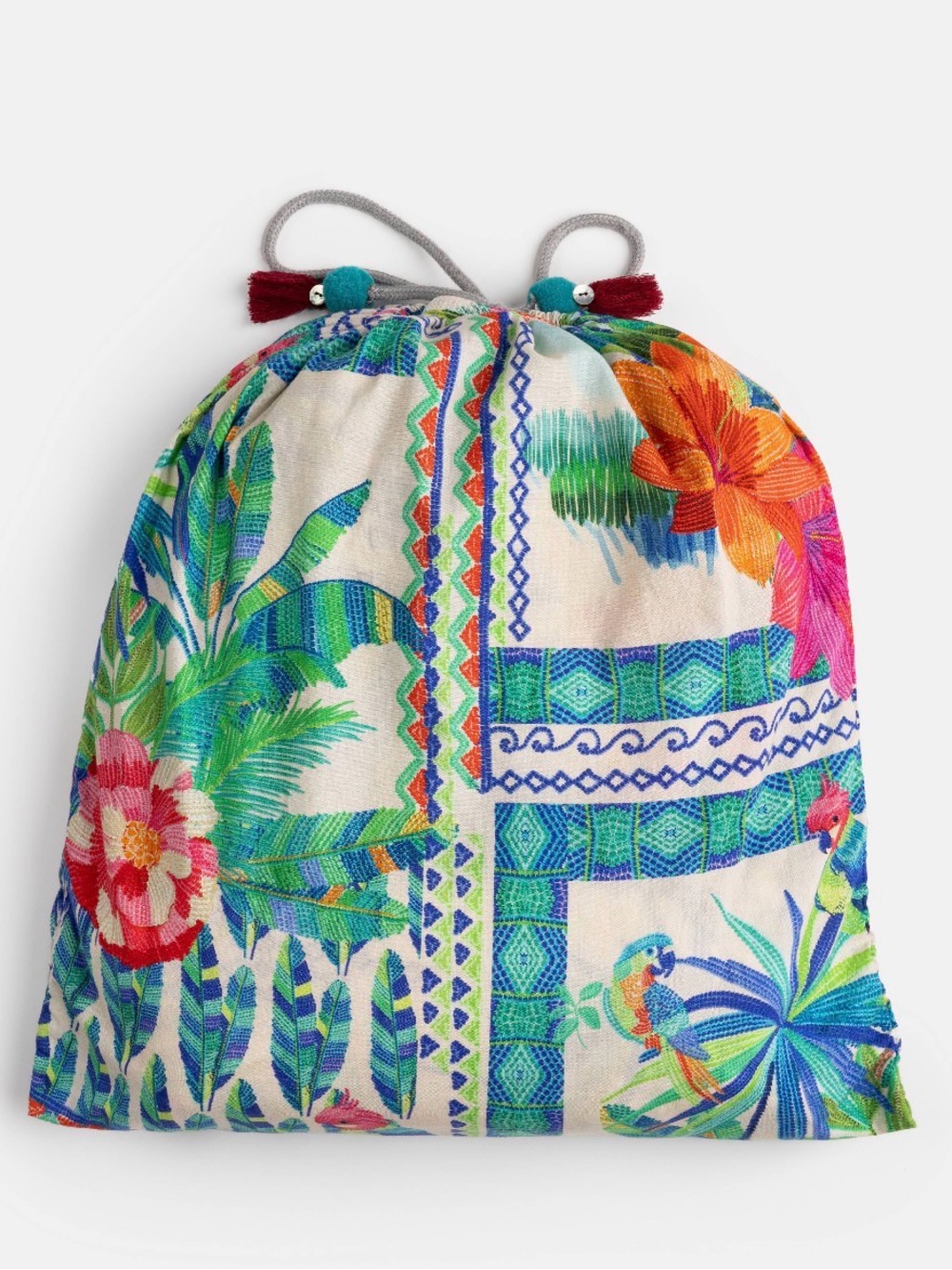 Johnny Was Melissa Gauze Blanket in pouch - Color MSI, NWT ☀️🌺🌴🌸